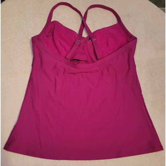 Athleta Womens Twist Up Tankini Tank Top Swim or Athletic Wear Purple 36B/C - Picture 2 of 6